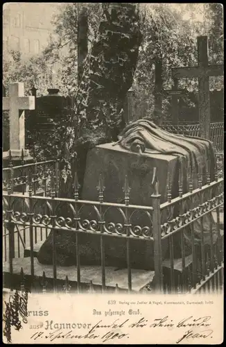 Ansichtskarte Hannover Das gesprengte Grab 1900