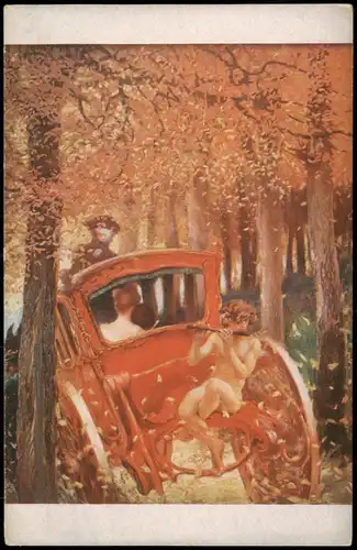 G. la Touche: Svatební cesta. Heiratsreise. Künstlerkarte:  Kunstwerke 1922
