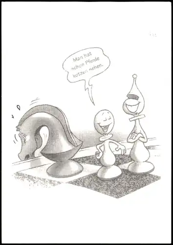 Ansichtskarte  Schach Chess - Spiel Fernschach Scherzkarte 2007