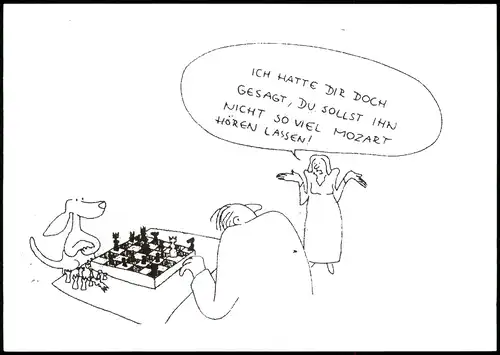 Ansichtskarte  Schach Chess - Spiel, Hund spielt Schach vw. Fernschach 2007