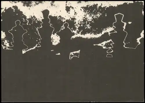 Ansichtskarte  Schach Chess - Spiel - Künsterkarte Abstrakt 1986