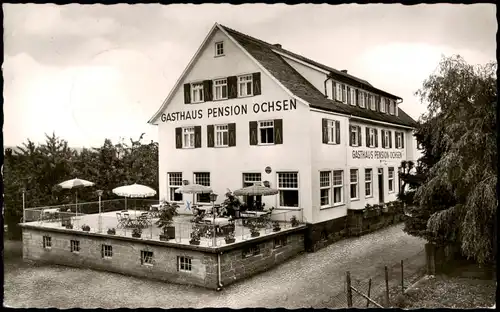 Ansichtskarte Dobel Gasthaus Pension und Metzgerei z. Ochsen 1958
