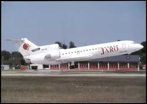Ansichtskarte  Flugzeug Airplane Avion YAK-42D JARO Frankfurt 1996