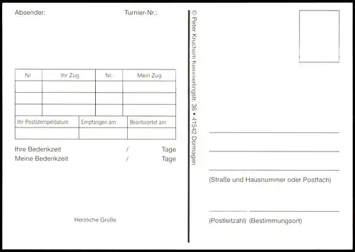 Ansichtskarte  Erotik Frau vor Schachbrett Schach Chess 1999