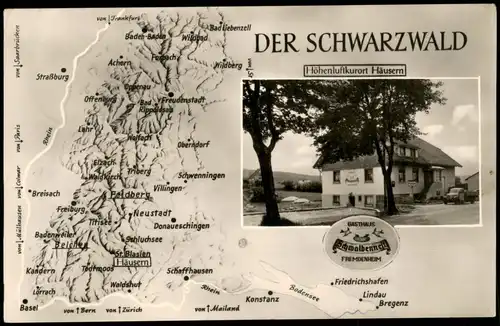 Ansichtskarte Häusern Gasthaus Schwalbennest - Landkarten AK 1957