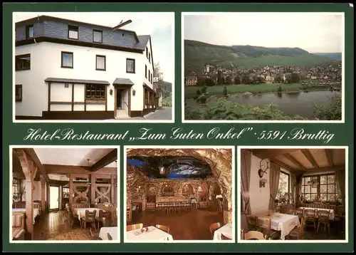 Ansichtskarte Bruttig Mehrbild-AK mit Hotel-Restaurant Zum Guten Onkel 1990