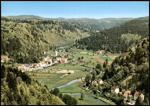Behringersmühle-Gößweinstein Panorama-Ansicht; Ort i.d. Fränkischen Schweiz 1970