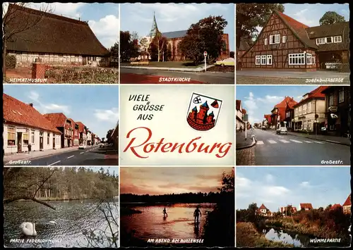 Rotenburg (Wümme) Mehrbildkarte Ortsansichten (alte PLZ 213) 1965