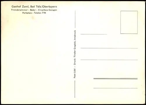 Bad Tölz Gasthof Zantl Oberbayern Mehrbild-AK Innenansichten 1970