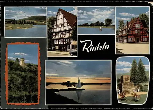 Ansichtskarte Rinteln Mehrbild-AK mit Orts- und Umland-Ansichten 1962