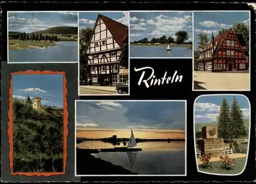 Ansichtskarte Rinteln Mehrbild-AK mit Orts- und Umland-Ansichten 1962