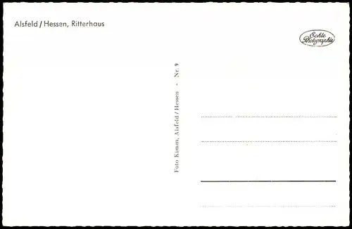 Ansichtskarte Alsfeld Ritterhaus 1960