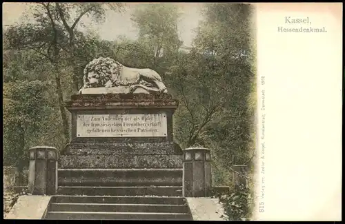 Ansichtskarte Kassel Cassel Hessen-Denkmal 1902