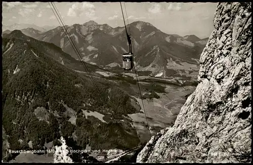 Ansichtskarte Ruhpolding Rauschbergbahn mit Hochgern und Hochfelln 1960