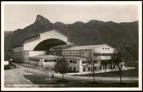 Ansichtskarte Oberammergau Passionstheater m. Kofel 1950