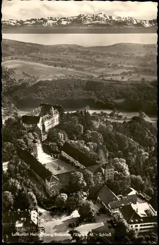 Ansichtskarte Heiligenberg (Bodenseekreis) Schloß Luftaufnahme 1955
