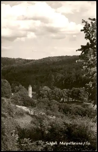 Ansichtskarte Mespelbrunn Wasserschloss Schloß Mespelbrunn Spessart 1960