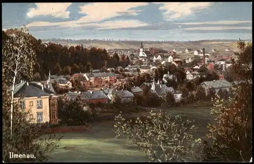 Ansichtskarte Ilmenau Stadtpartie WIEDEMANN'S KÜNSTLERKARTE. 1912