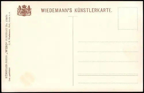 Ansichtskarte Ilmenau Stadtpartie WIEDEMANN'S KÜNSTLERKARTE. 1912