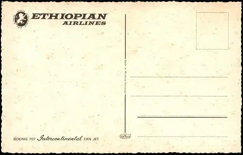 BOEING 707 Intercontinental  ETHIOPIAN AIRLINES Flugzeug Airplane Avion 1974