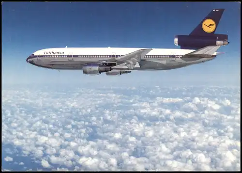 Ansichtskarte  McDonnell Douglas DC 10 Lufthansa Flugzeug Airplane Avion 1988