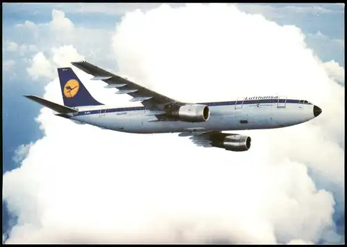 Ansichtskarte  Lufthansa A300 Flugzeug Airplane Avion Airbus 1987
