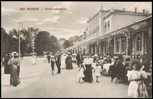 Ansichtskarte Bad Nauheim Kurhausterrasse 1917