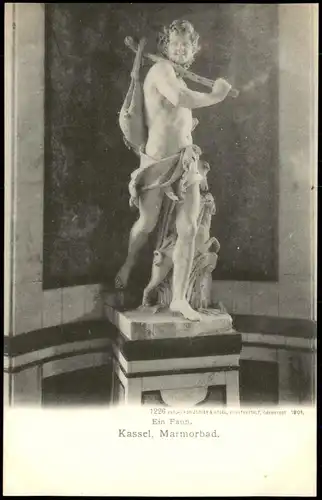 Ansichtskarte Kassel Cassel Ein Faun. Marmorbad 1901