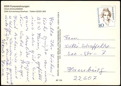 Altenau- Schulenberg im Oberharz-Clausthal-Zellerfeld  BSW Ferienwohnungen 1980