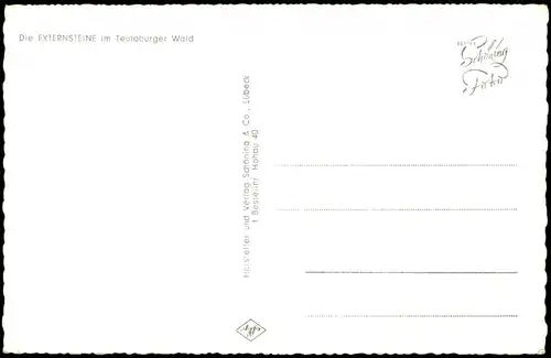 Holzhausen-Externsteine-Horn  Meinberg Die EXTERNSTEINE  Teutoburger Wald 1960