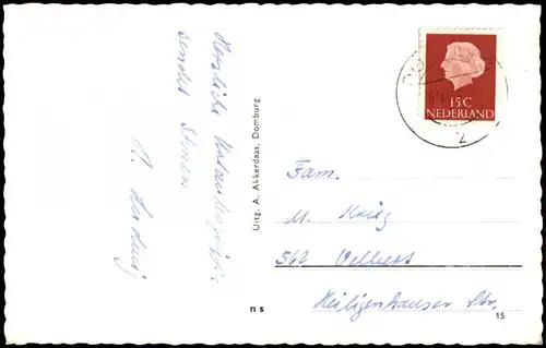 Postkaart Domburg-Veere Mehrbild-AK Ortsansichten, Markt, Molen uvm. 1966