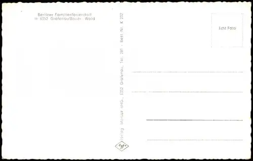 Grafenau (Niederbayern) Mehrbildkarte vom Berliner Familienferiendorf 1960