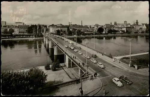 Frankfurt am Main Panorama-Ansicht Partie a.d. Untermainbrücke 1958
