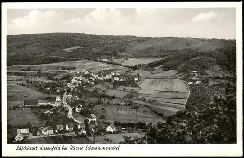Hasenfeld-Heimbach (Eifel) Panorama Hasenfeld bei Rursee Schwammenauel 1950
