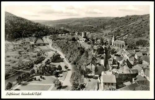 Ansichtskarte Heimbach (Eifel) Panorama Ortsansicht; Ort i.d. Eifel 1950