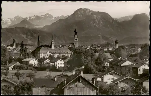 Ansichtskarte Rosenheim Panorama-Ansicht Blick zum Wildem Kaiser 1955