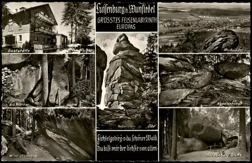 Luisenburg-Wunsiedel (Fichtelgebirge) Mehrbildkarte Luisenburg   Labyrinth 1966