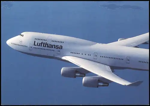 Ansichtskarte  Flugzeug Airplane Avion Lufthansa Boeing 747-400 1989