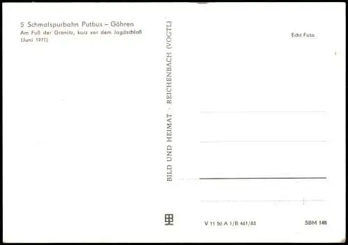 Schmalspurbahn Putbus-Göhren, am Fuß der Granitz Jagdschloss 1982/1983