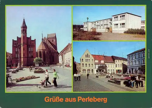 Perleberg Rathaus, Geschwister-Scholl-Oberschule, Großer Markt 1986