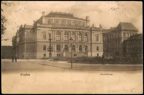 Postcard Prag Praha Rudolfinum. 1922