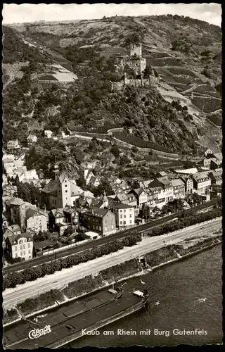 Ansichtskarte Kaub Burg Gutenfels am Rhein 1965/1963