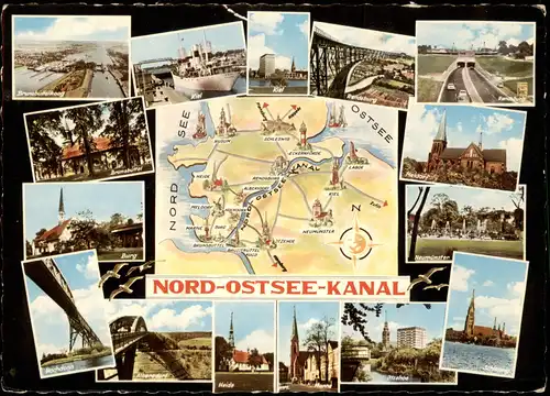 Ansichtskarte Rendsburg Städte am Nord-Ostsee Kanal 1966