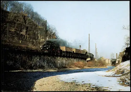 Neubaudampflokomotive 99 1788 Nähe Hauptstrecke Dresden - Zwickau 1990