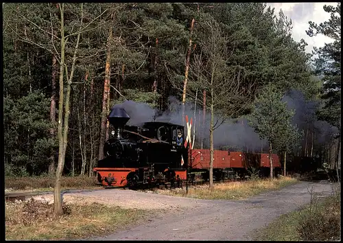 Schmalspurdampflokomotive 99 3317 mit Güterzug bei Krauschwitz Baierweiche 2000