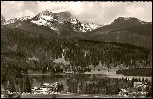 Ansichtskarte Barmsee Barmsee gegen Krottenkopf (2086 m) 1960