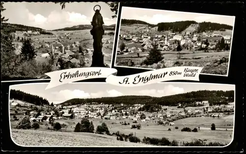 Ansichtskarte Sankt Englmar Mehrbildkarte mit 3 Ortsansichten 1960