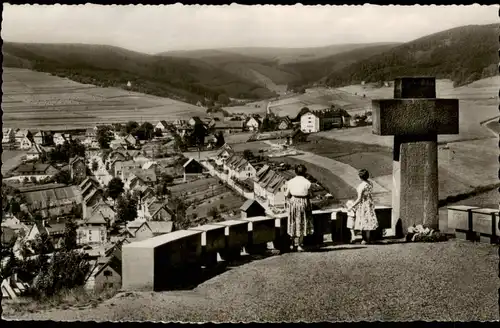 Willingen (Upland) WILLINGEN (Waldeck) Ausblick vom Ehrenmal 1960