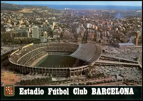 Postales Barcelona Stadion Estadio Stadium Stadion Luftbild 1989