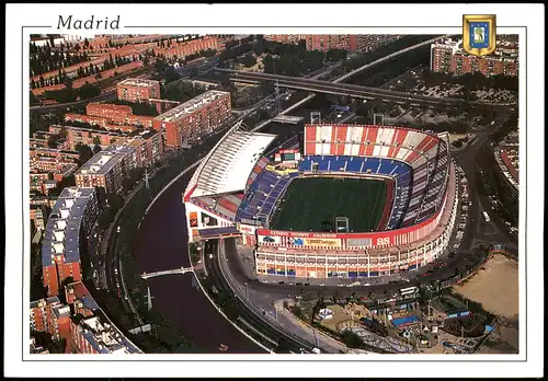 Postales Madrid ESTADIO VICENTE CALDERON Luftbild 2003